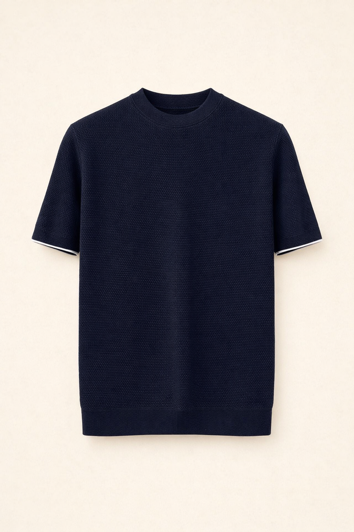 SANKI Blue Relaxed Fit Casuals T-shirt for Men