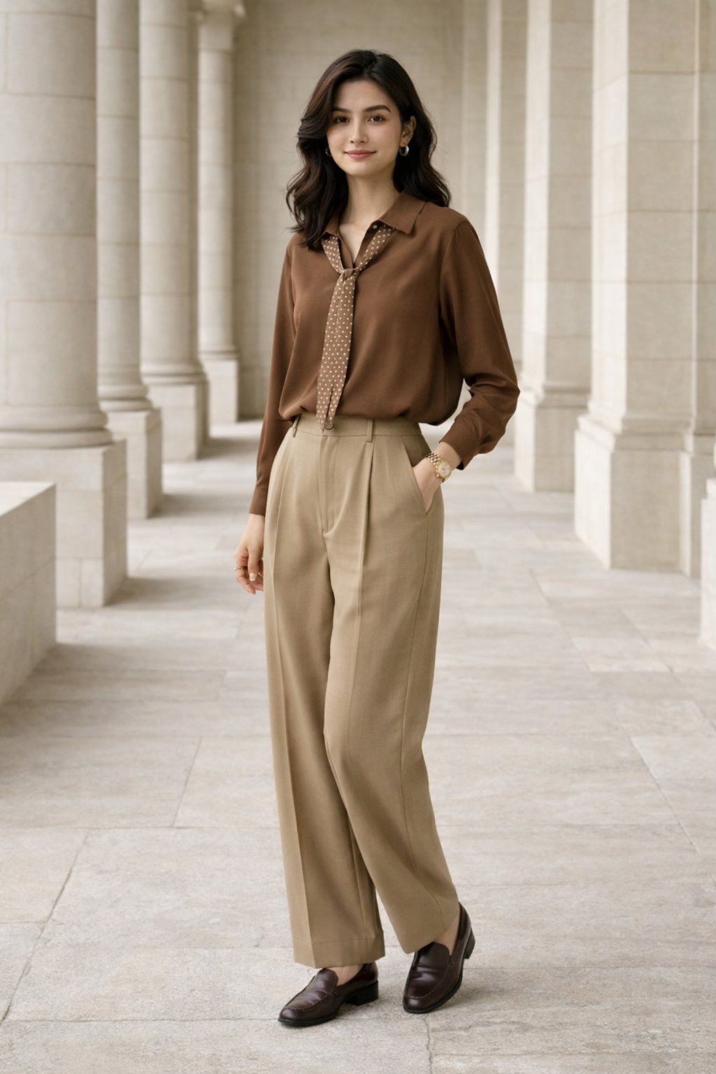 Brown Casuals Shirt by SANKI — regular fit women's streetwear