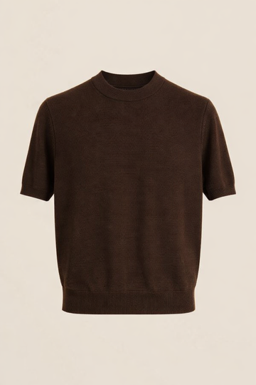 SANKI Brown Relaxed Fit Casuals T-shirt for Men