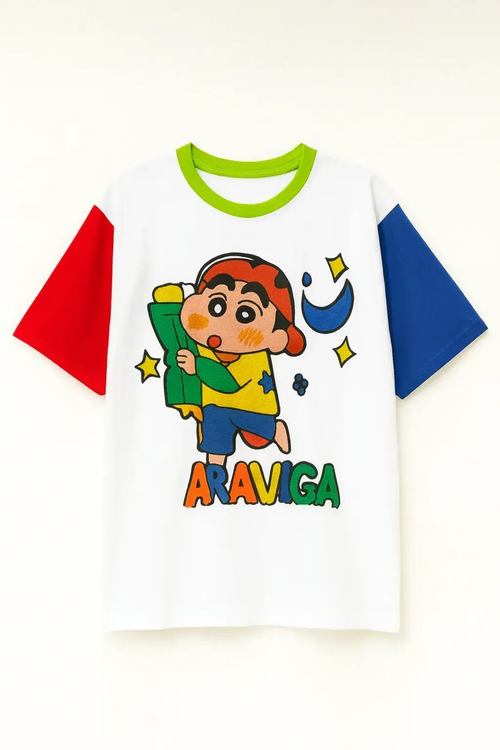 Cartoon Round Neck T-shirt - Sanki