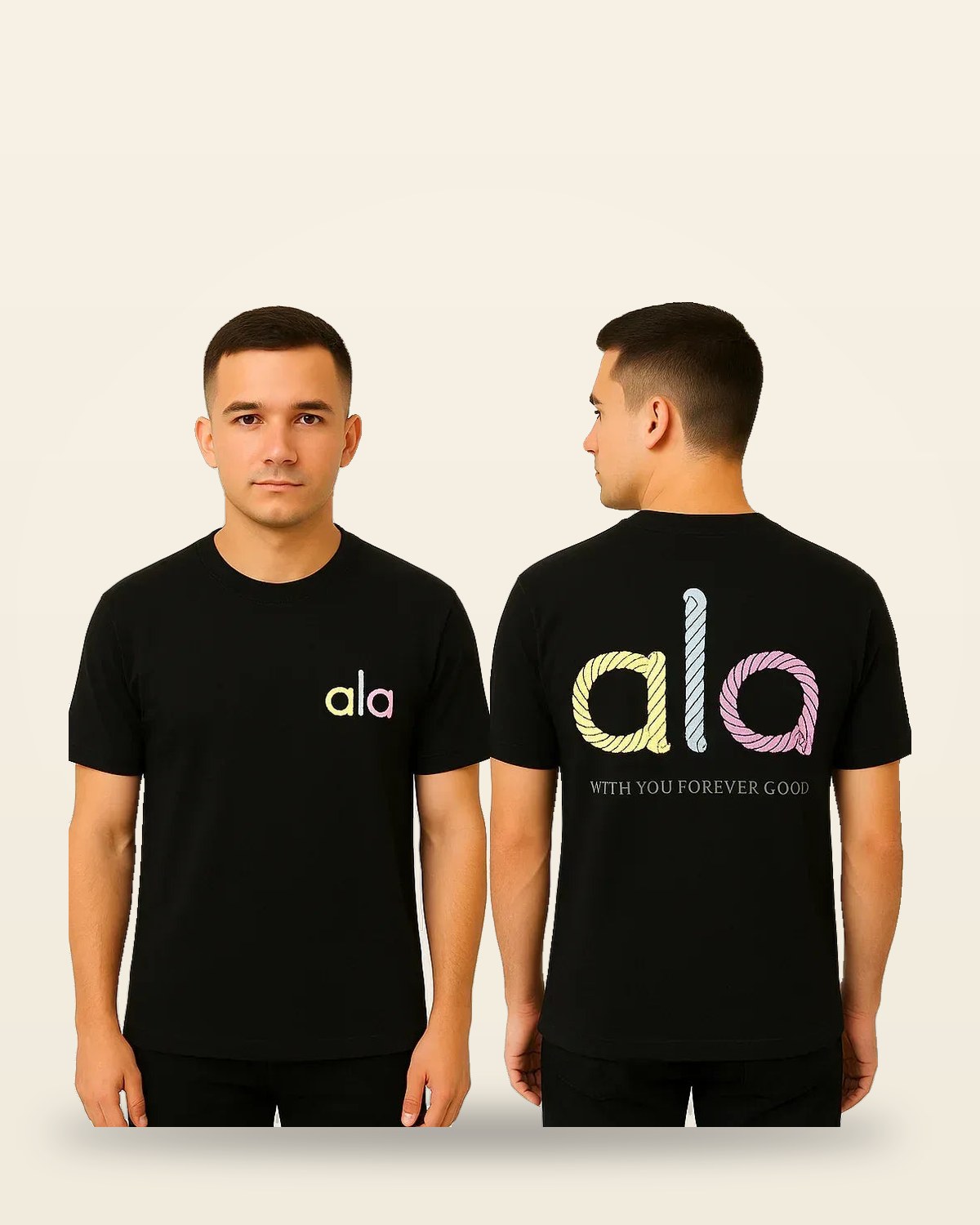 Forever Good Collar Tee — Rope Logo Black