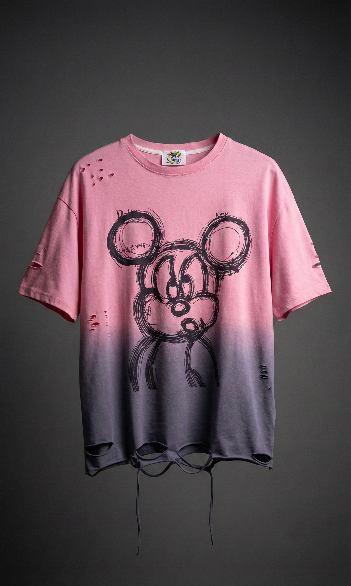 Bubble Bear Graphic Oversized Tee — Premium Cotton Fit — view 6