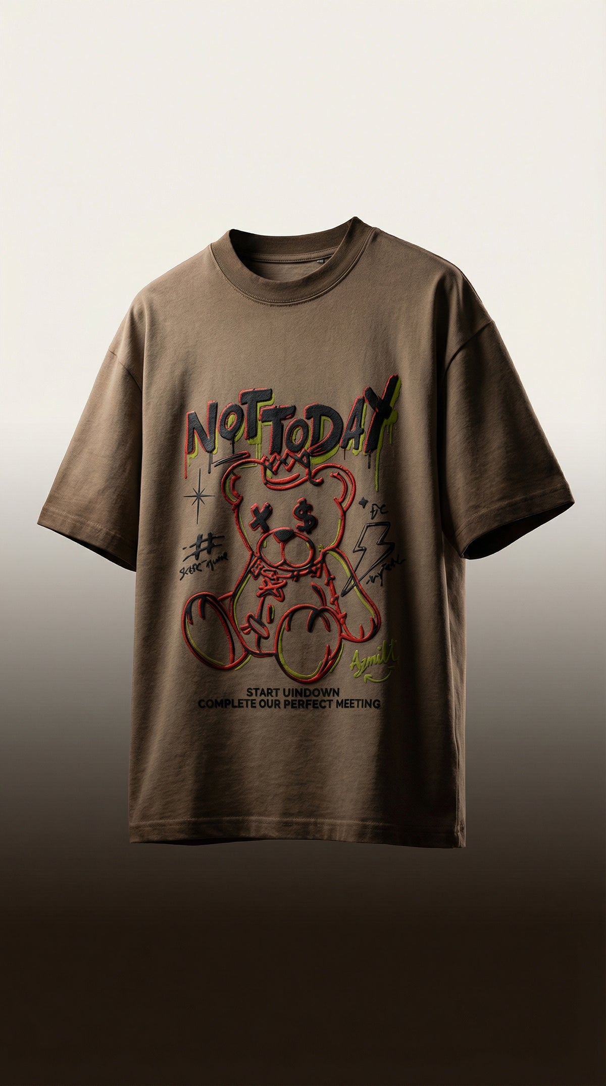 Not Today Graphic Tee — Minimal Print Fit — view 5