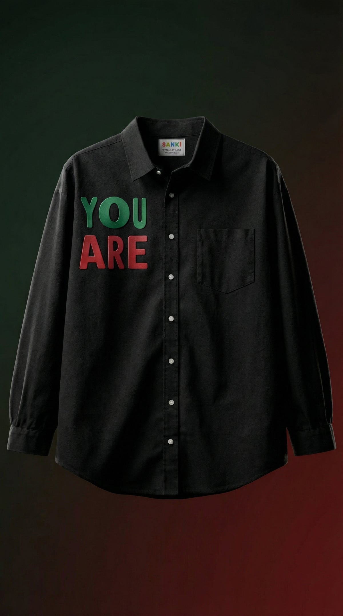 Korean-Collar Oversized Shirt — Boxy Fit — view 6