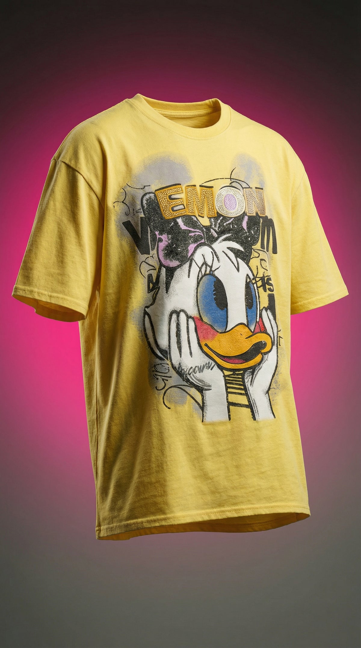 Retro Cartoon Duck Oversized Tee — Vintage Graphic Print — view 5