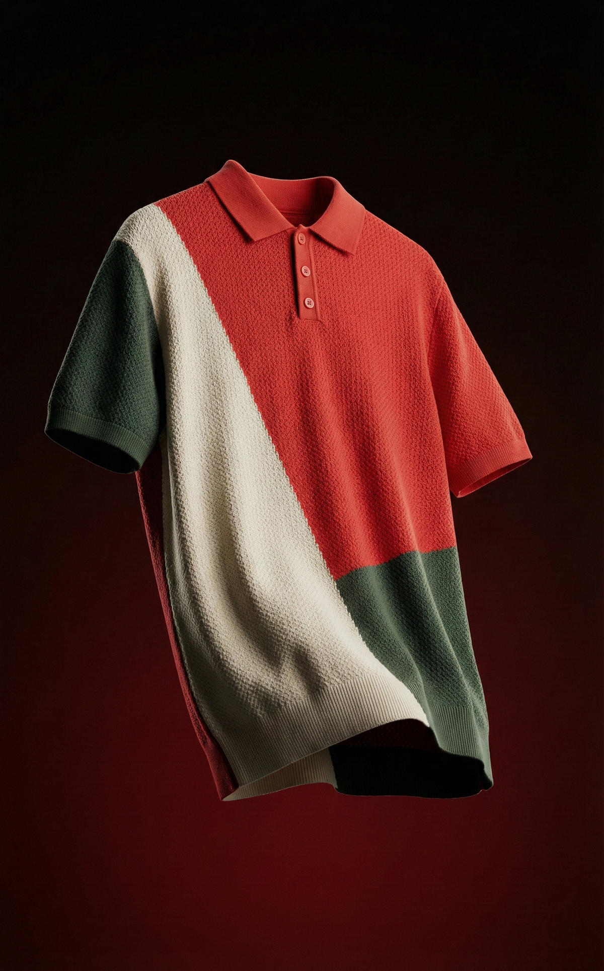 Colorblock Polo Tee — Cotton Piqué Fit — view 4