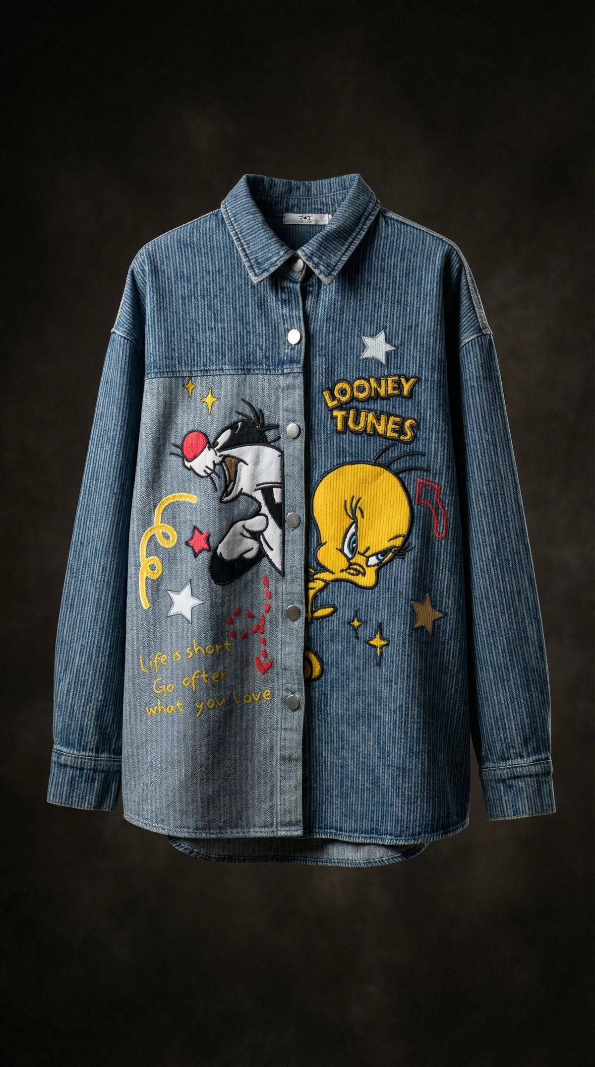 Urban Toon Panel Oversized Shirt — Dual-Tone Comfort Fit — view 8