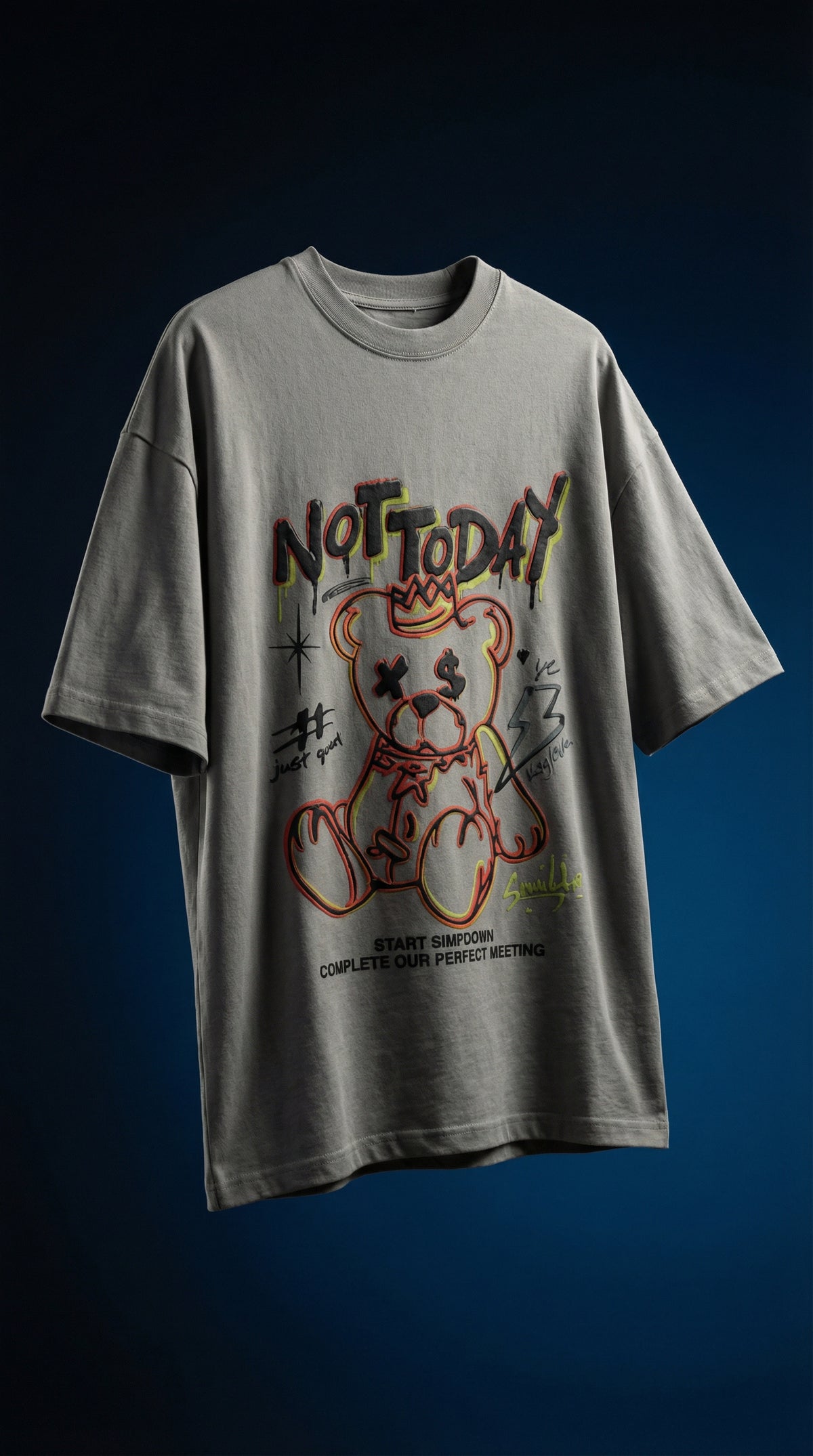 Not Today Graphic Tee — Minimal Print Fit — view 9