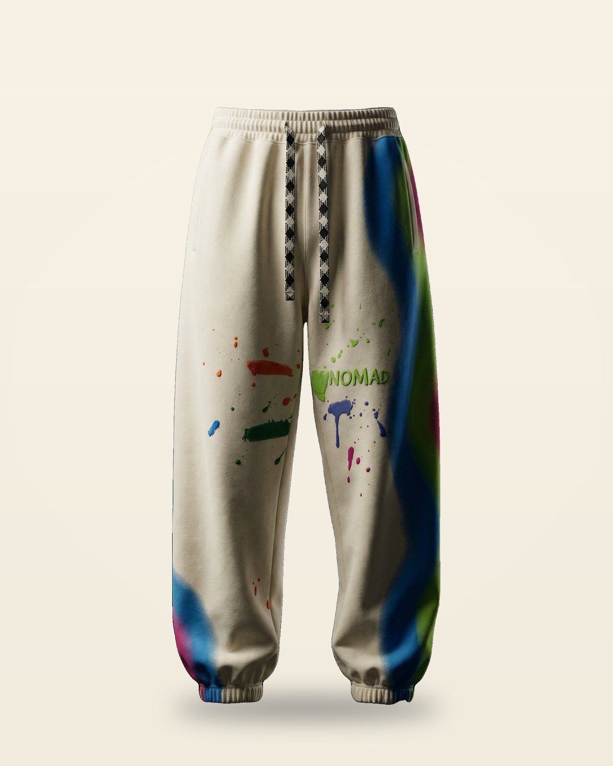 Game Over Graphic Joggers — Tapered Cream Lowers