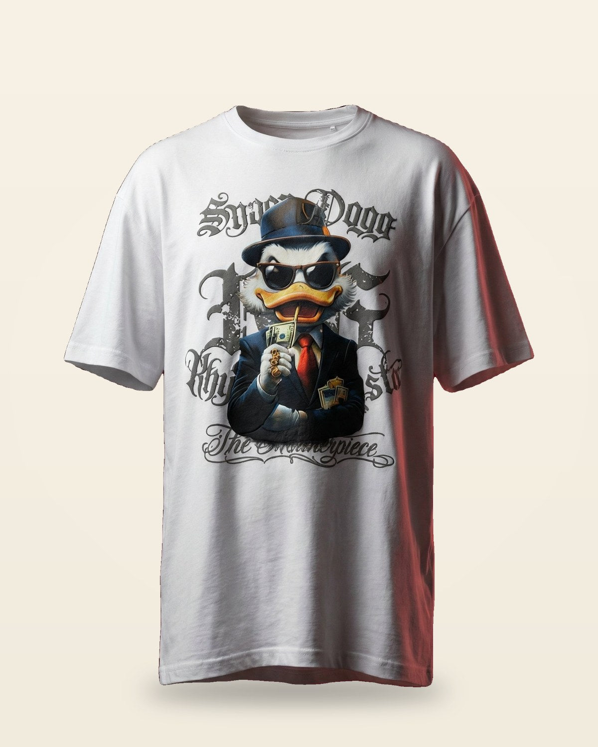Gangster Character Graphic Tee — White Premium Fit