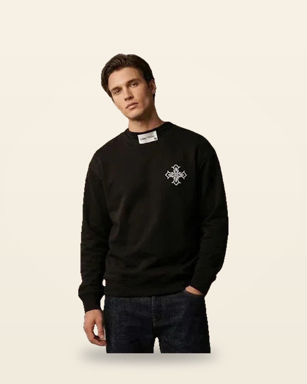 Glowing Graphic Sweatshirt — Black Premium Fleece