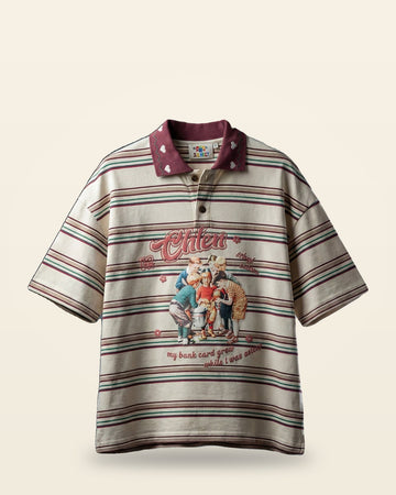 Graphic Half-Sleeve Tee — Cream Premium Cotton Fit