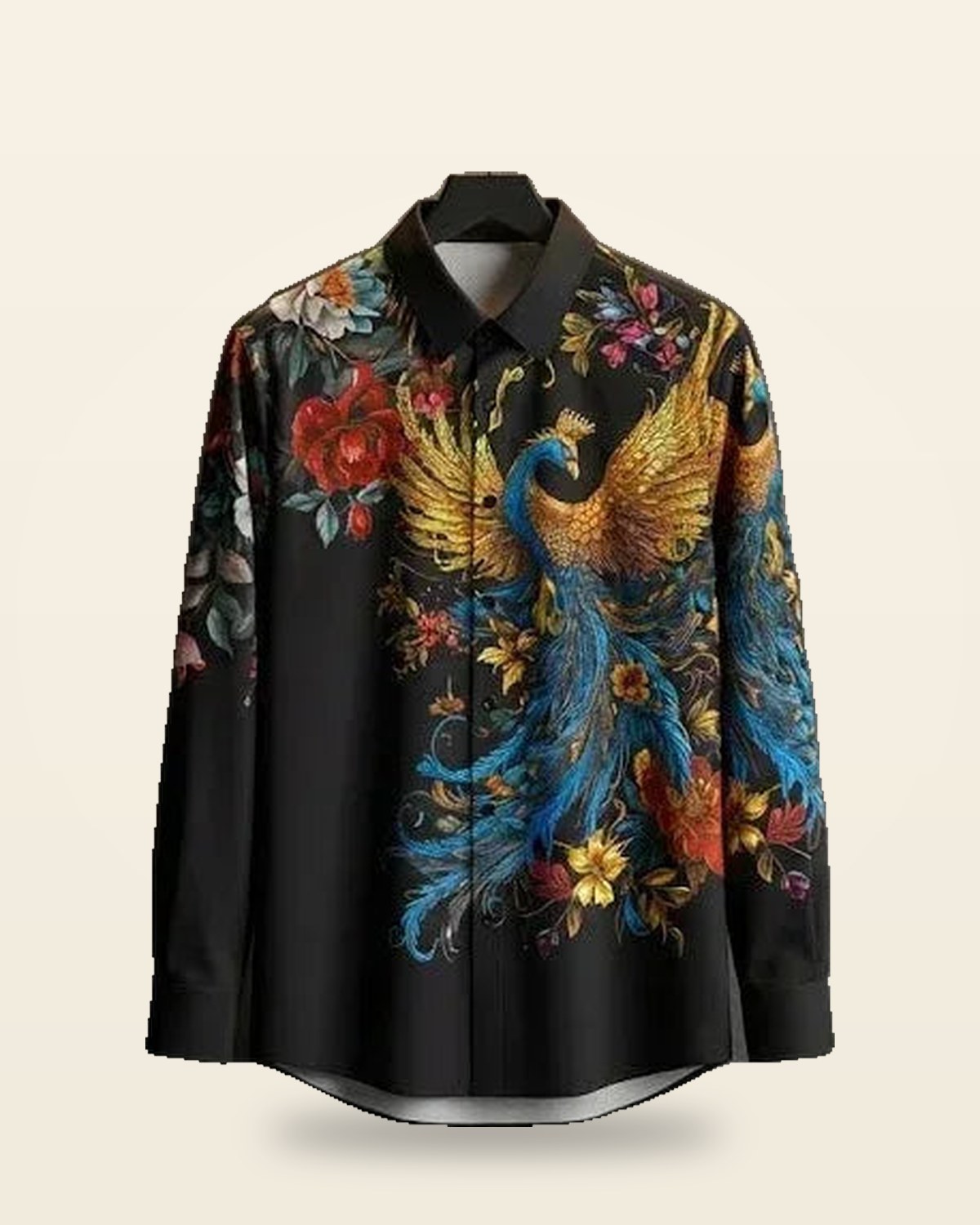 Graphic Print Full-Sleeve Shirt — Contrast Colourway