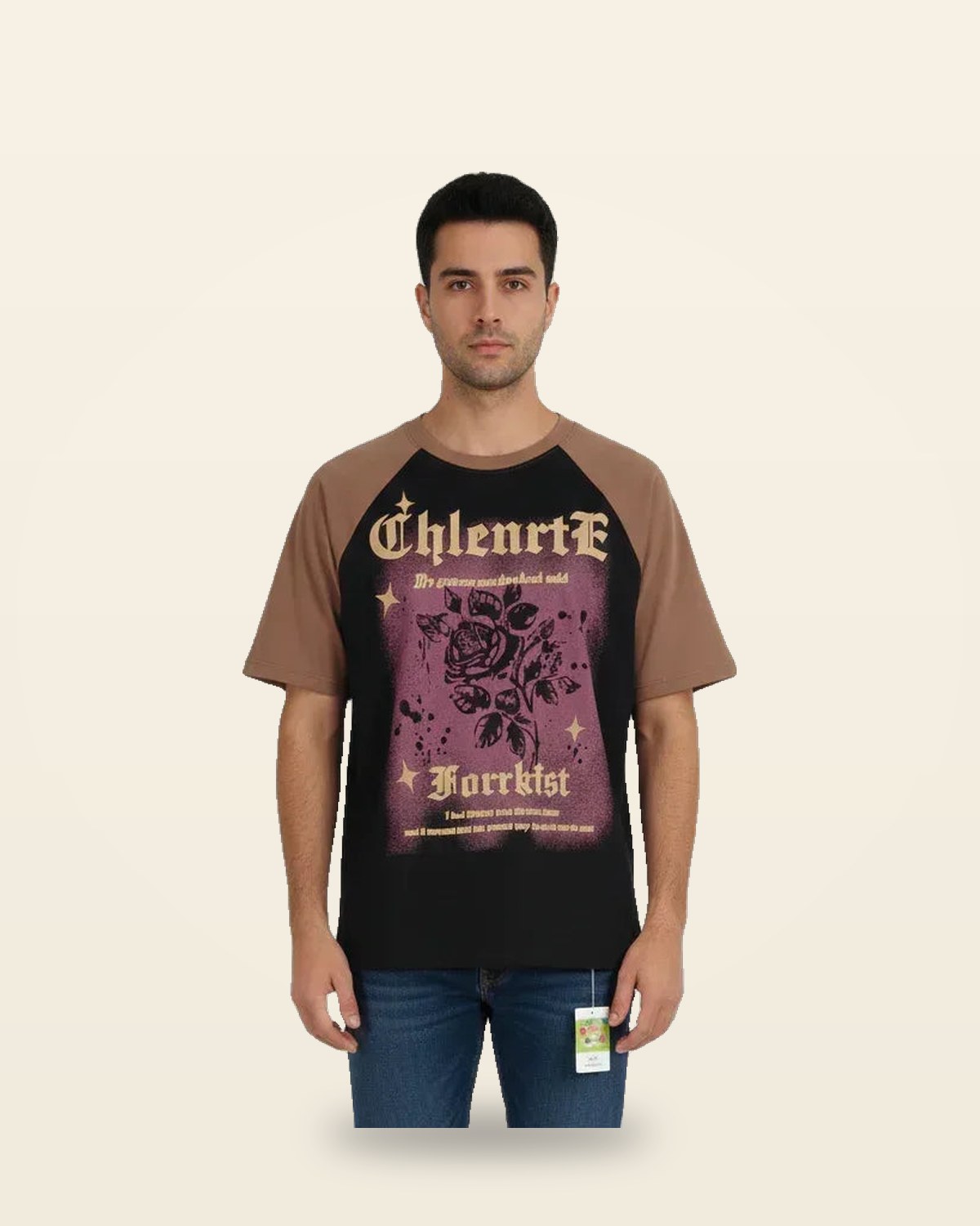 Graphic Print Oversized Tee — Drop Shoulder Fit