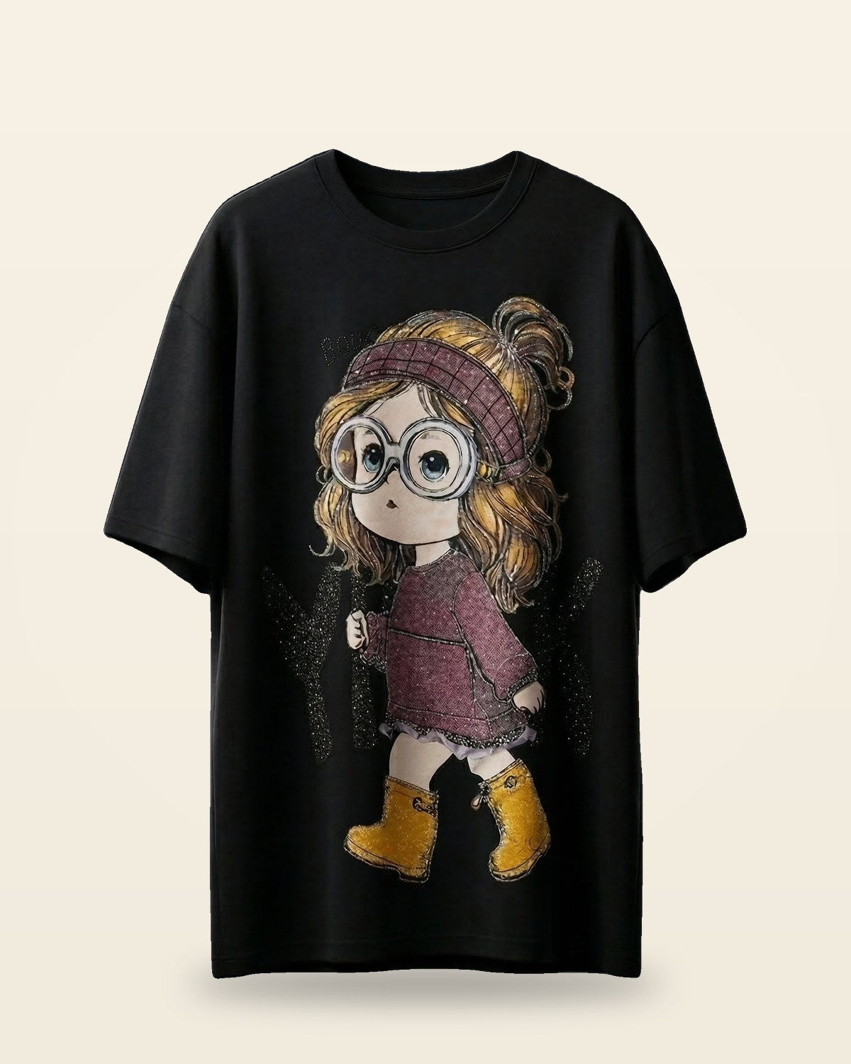 Graphic Print Oversized Tee — Premium Heavyweight Cotton