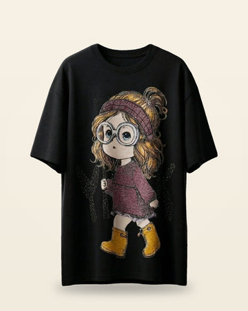 Graphic Print Oversized Tee — Premium Heavyweight Cotton