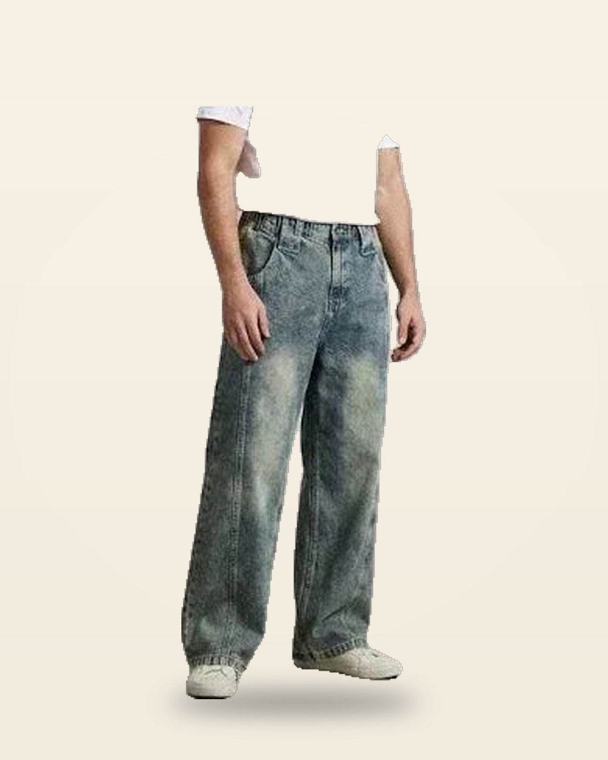 Grey-Blue Relaxed Joggers — Tapered Fit