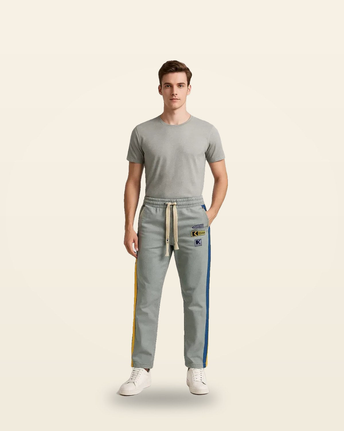 Grey Graphic Joggers — Character Print Lower