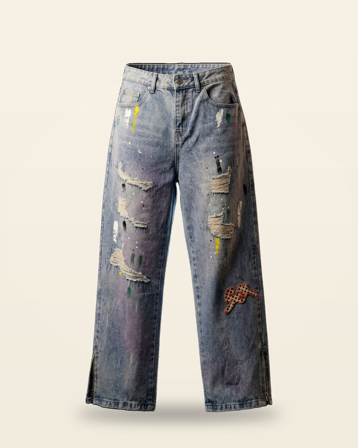 Grey Relaxed Fit Jeans — Premium Denim