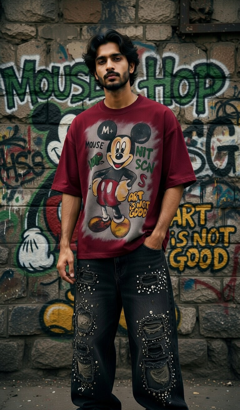 Retro Street Icon Tee — Heavyweight Oversized Fit — view 9