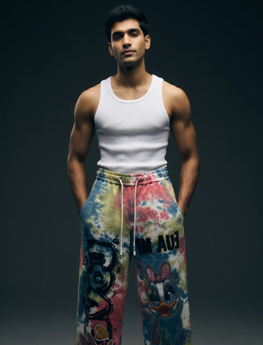 Press Star Lower — Tapered Fit Joggers in Multicolor — view 2