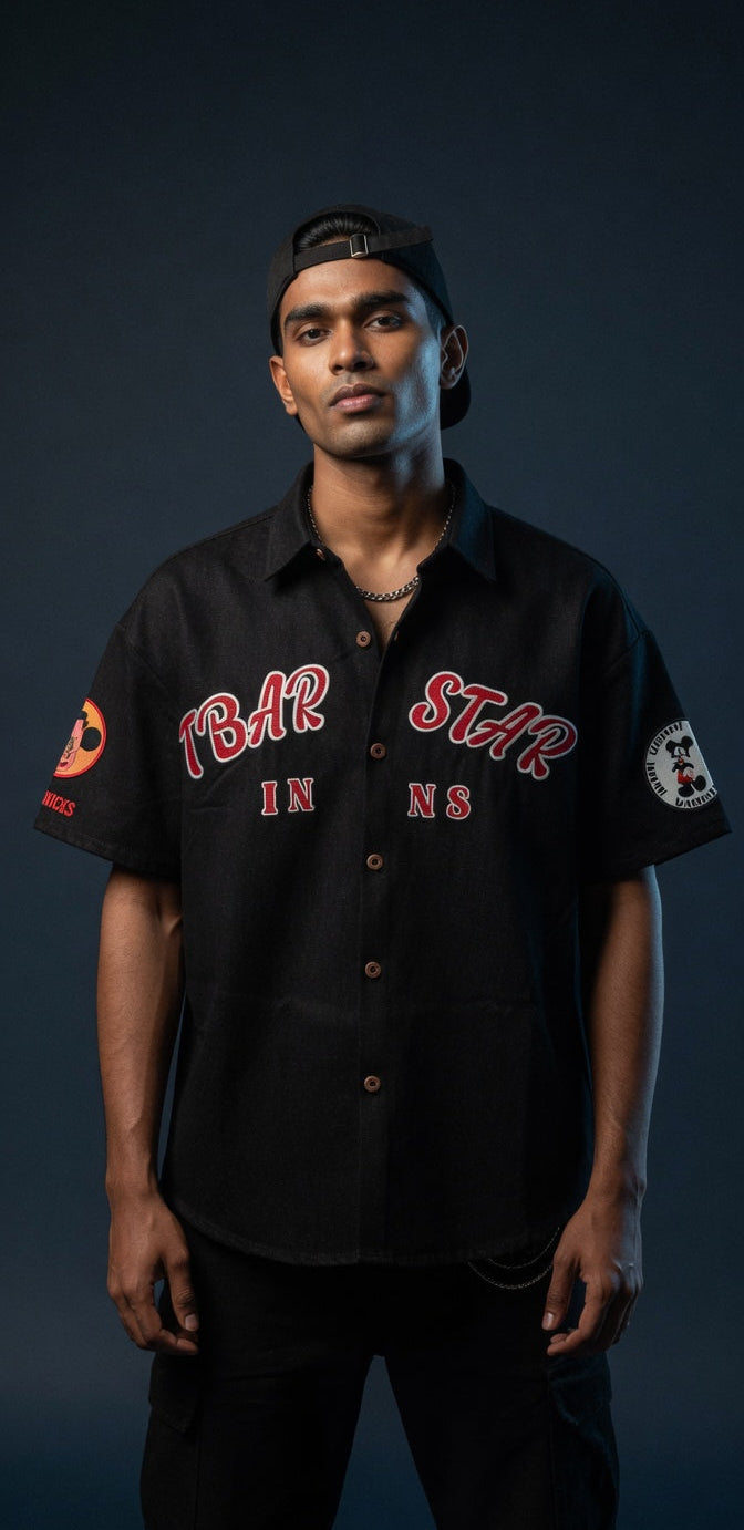 T-Bar Star Shirt — Oversized Boxy Fit — view 9