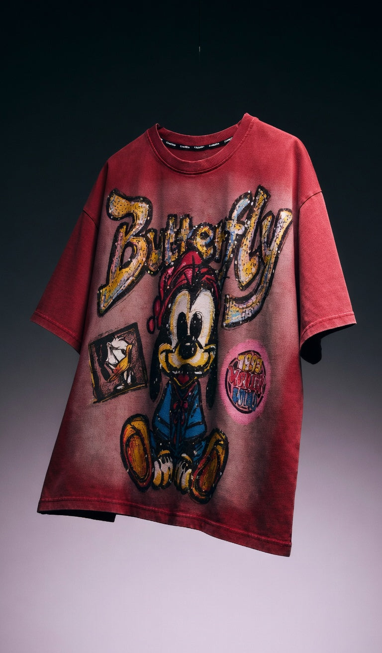 Butterfly Graphic Oversized Tee — Premium Cotton Fit — view 2