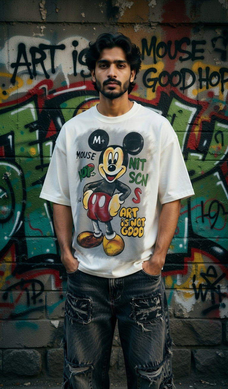 Retro Street Icon Tee — Heavyweight Oversized Fit — view 3