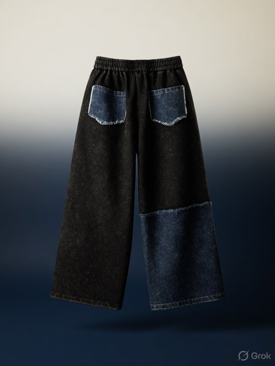 Sinner Black Cargo Jeans — Tapered Fit with Drawstring — view 2