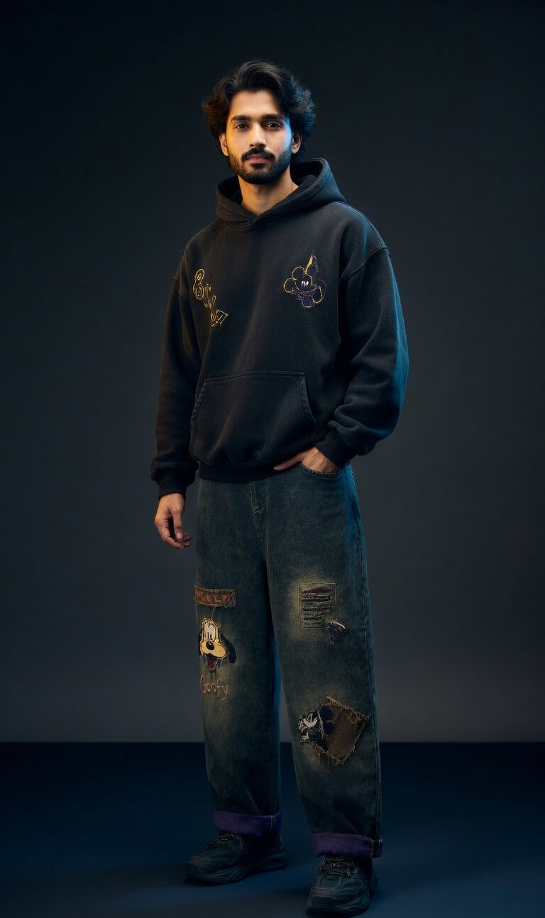 Classic Blue Denim Jeans — Comfort Streetwear Fit — view 2