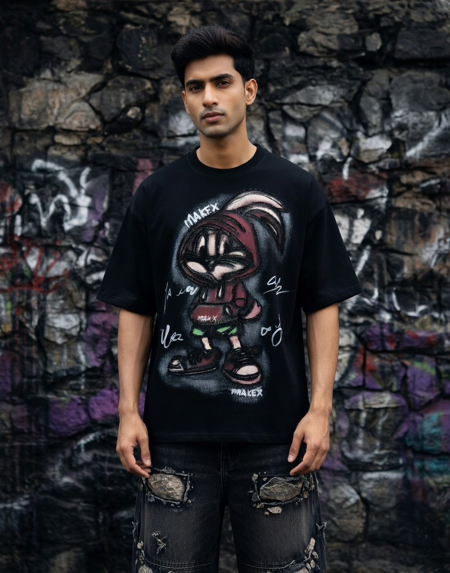 Vintage Adventure Oversized Tee — Premium Cotton Fit — view 4