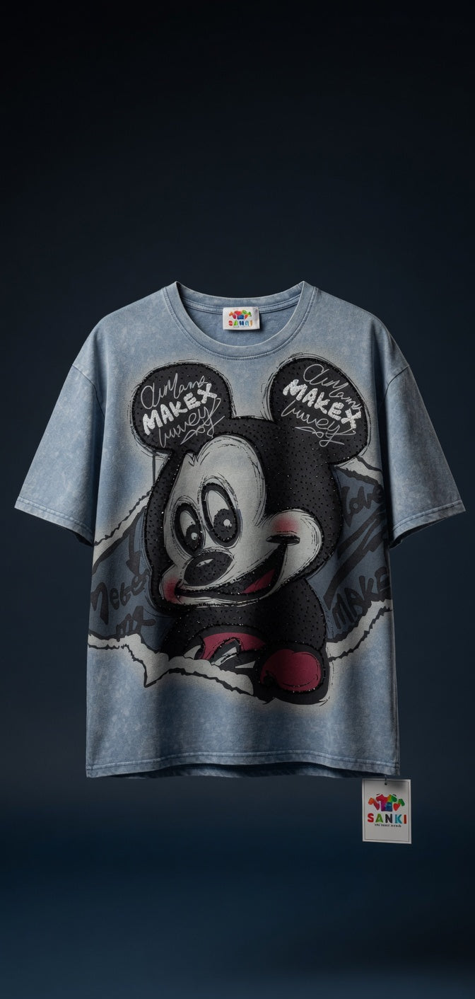 Character Print Oversized Tee — Drop Shoulder Fit — view 5