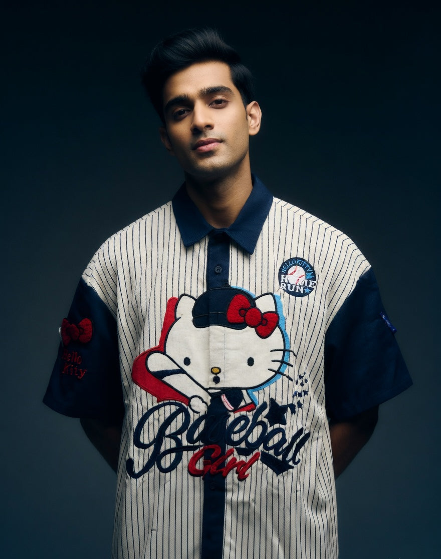 Character Print Oversized Shirt — Premium Cotton Twill — view 3