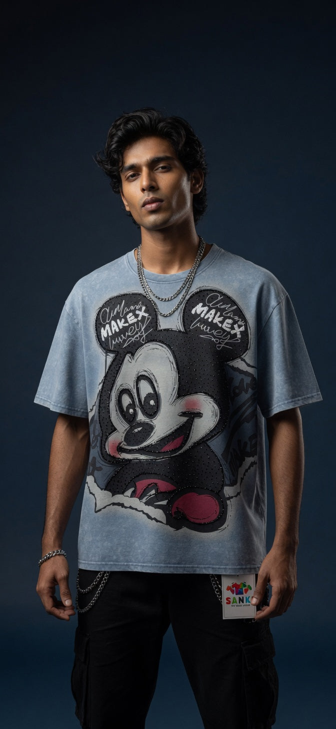 Character Print Oversized Tee — Drop Shoulder Fit — view 7