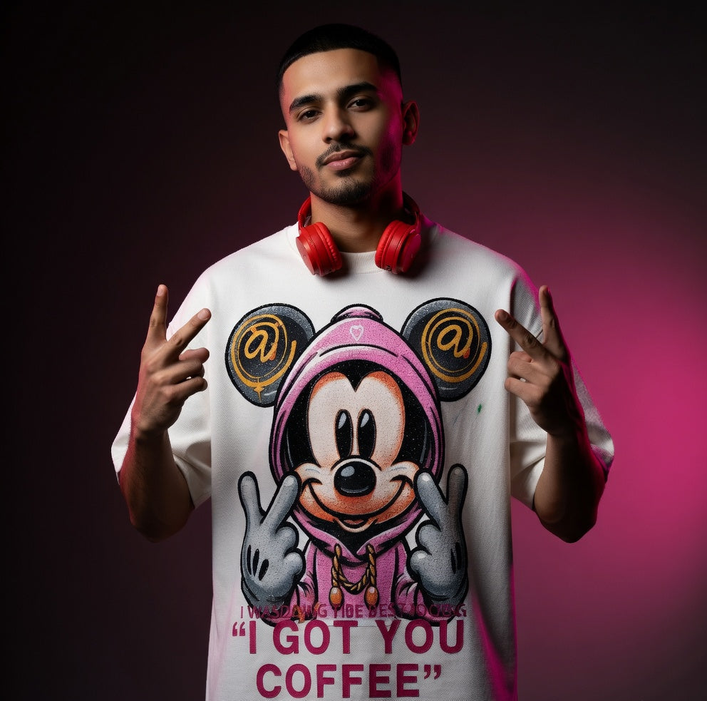 Urban Genz Print Oversized Tee — Drop-Shoulder Fit — view 2