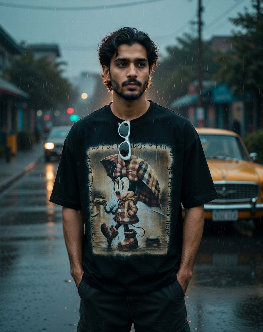 Main Character Energy Oversized Tee — Drop Shoulder Heavyweight Cotton — view 2