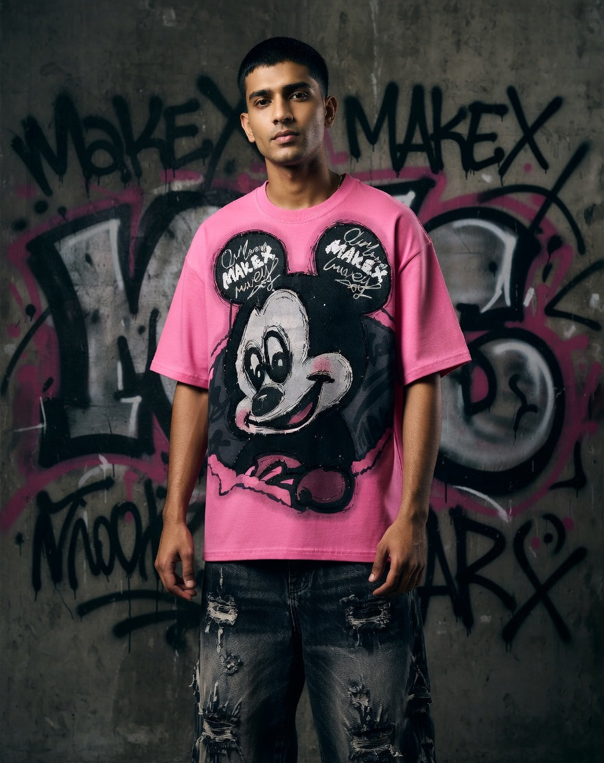 Character Print Oversized Tee — Drop Shoulder Fit — view 8