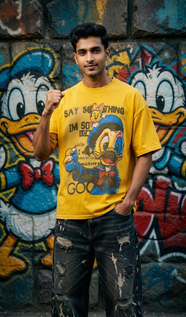 Mood Mode Heavyweight Oversized Tee — Drop Shoulder Fit — view 6