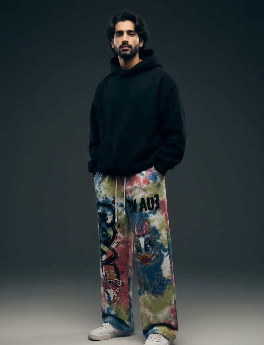 Press Star Lower — Tapered Fit Joggers in Multicolor — view 3