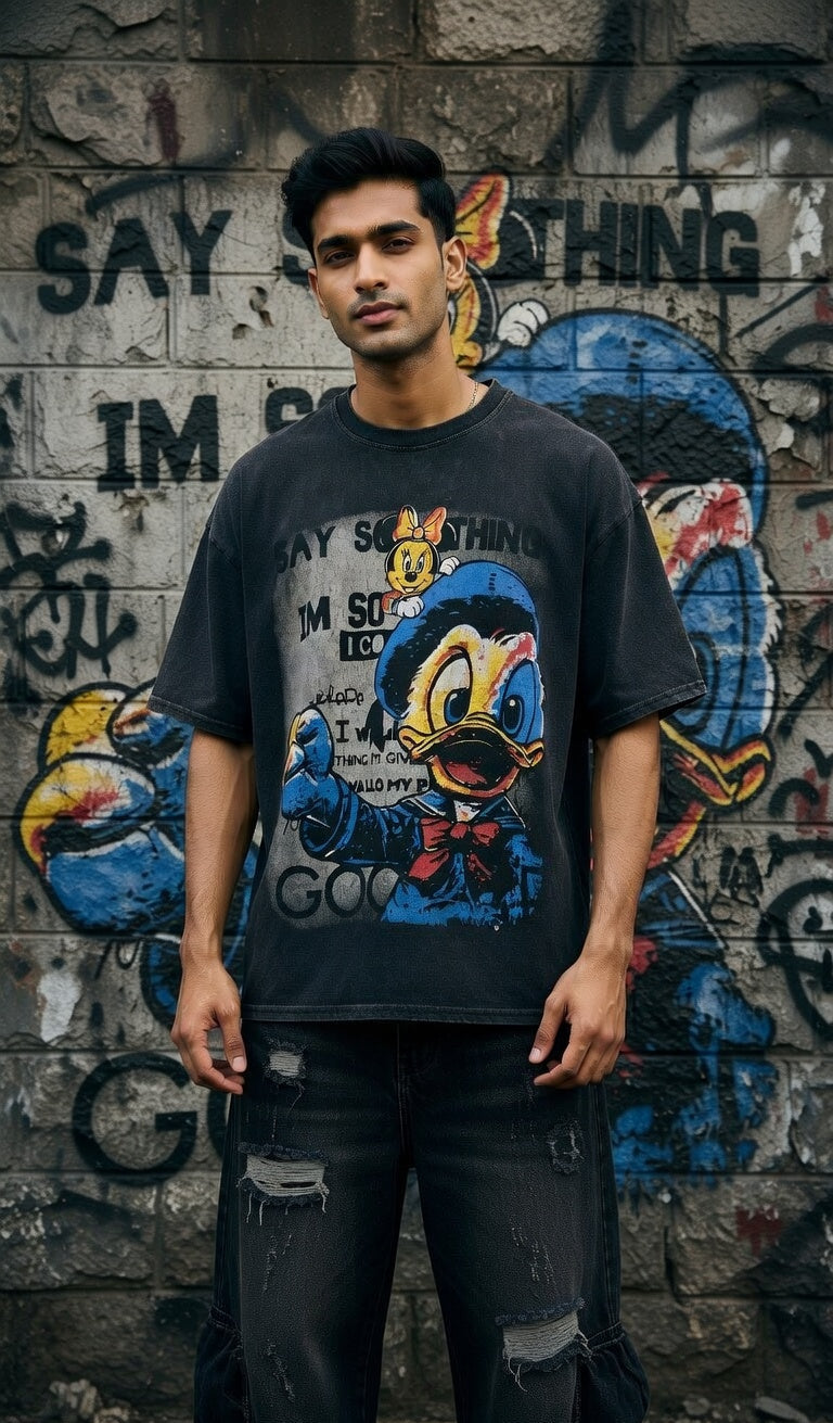 Mood Mode Heavyweight Oversized Tee — Drop Shoulder Fit — view 3