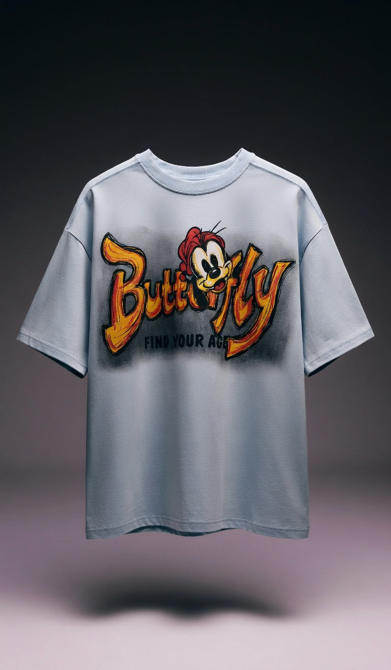 Butterfly Graphic Oversized Tee — Premium Cotton Fit — view 5
