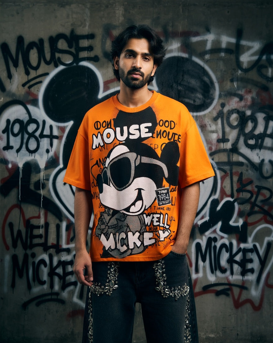 Vibin' Graphic Oversized Tee — Heavyweight Cotton Fit — view 4