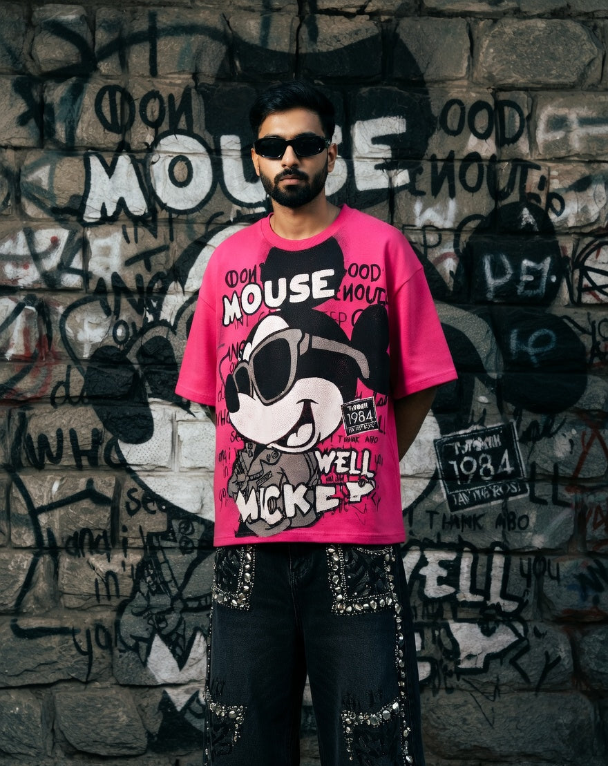 Vibin' Graphic Oversized Tee — Heavyweight Cotton Fit — view 3