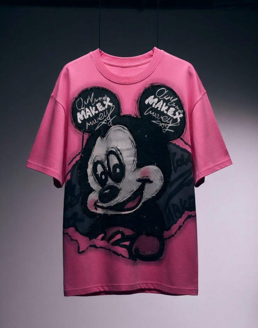 Character Print Oversized Tee — Drop Shoulder Fit — view 3