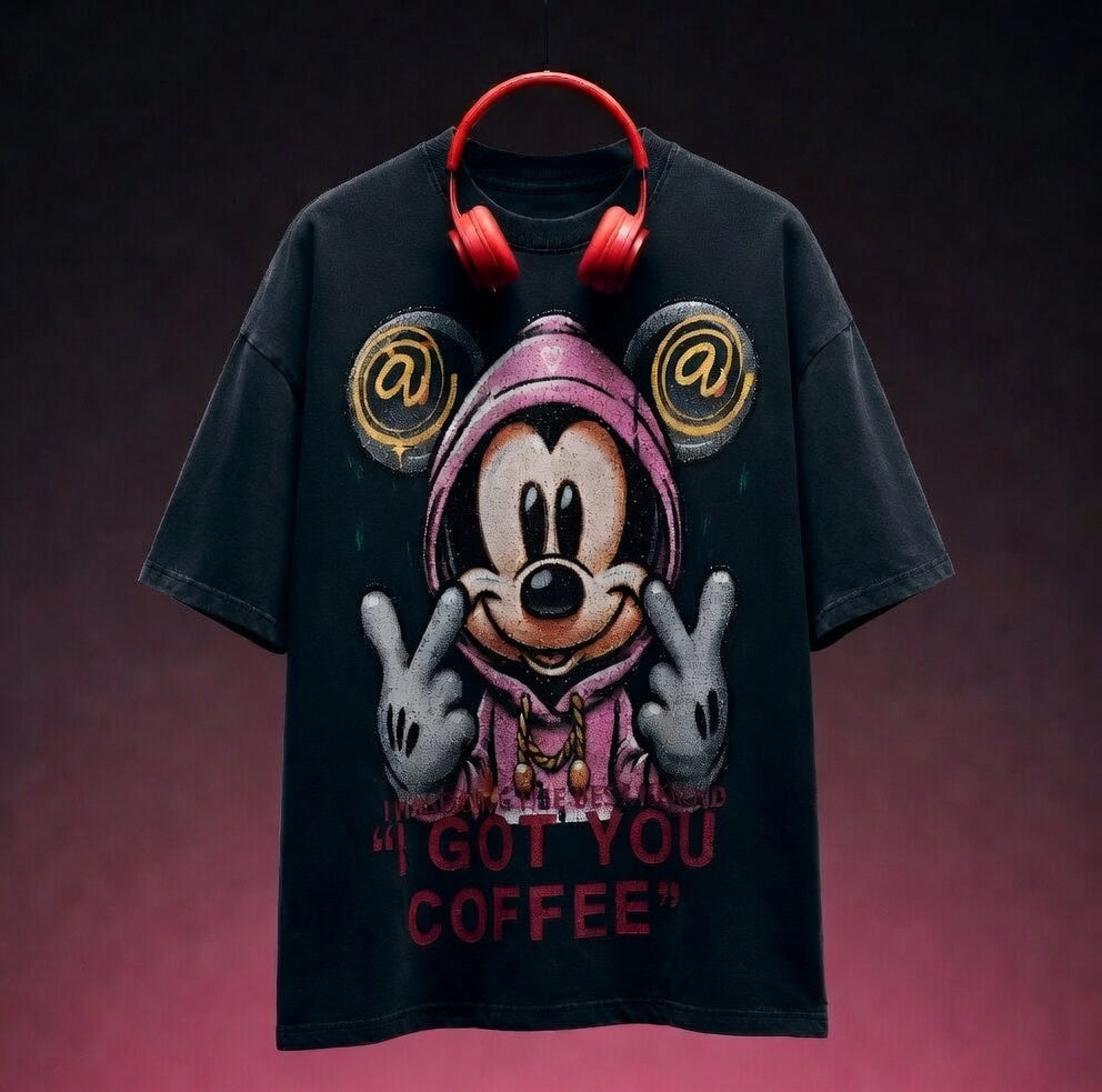 Urban Genz Print Oversized Tee — Drop-Shoulder Fit — view 3