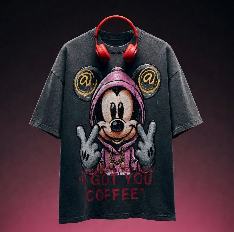 Urban Genz Print Oversized Tee — Drop-Shoulder Fit — view 5