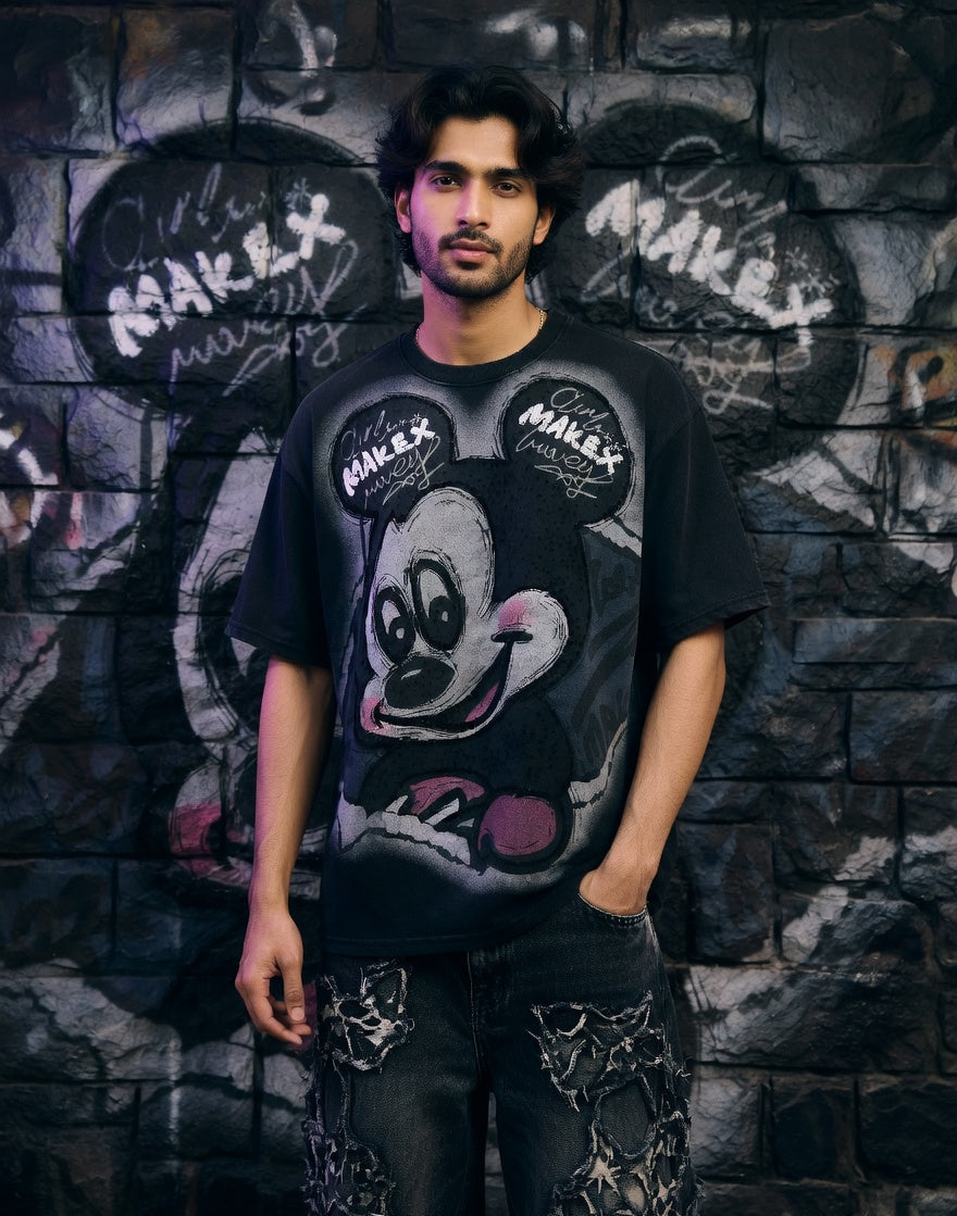 Character Print Oversized Tee — Drop Shoulder Fit — view 9