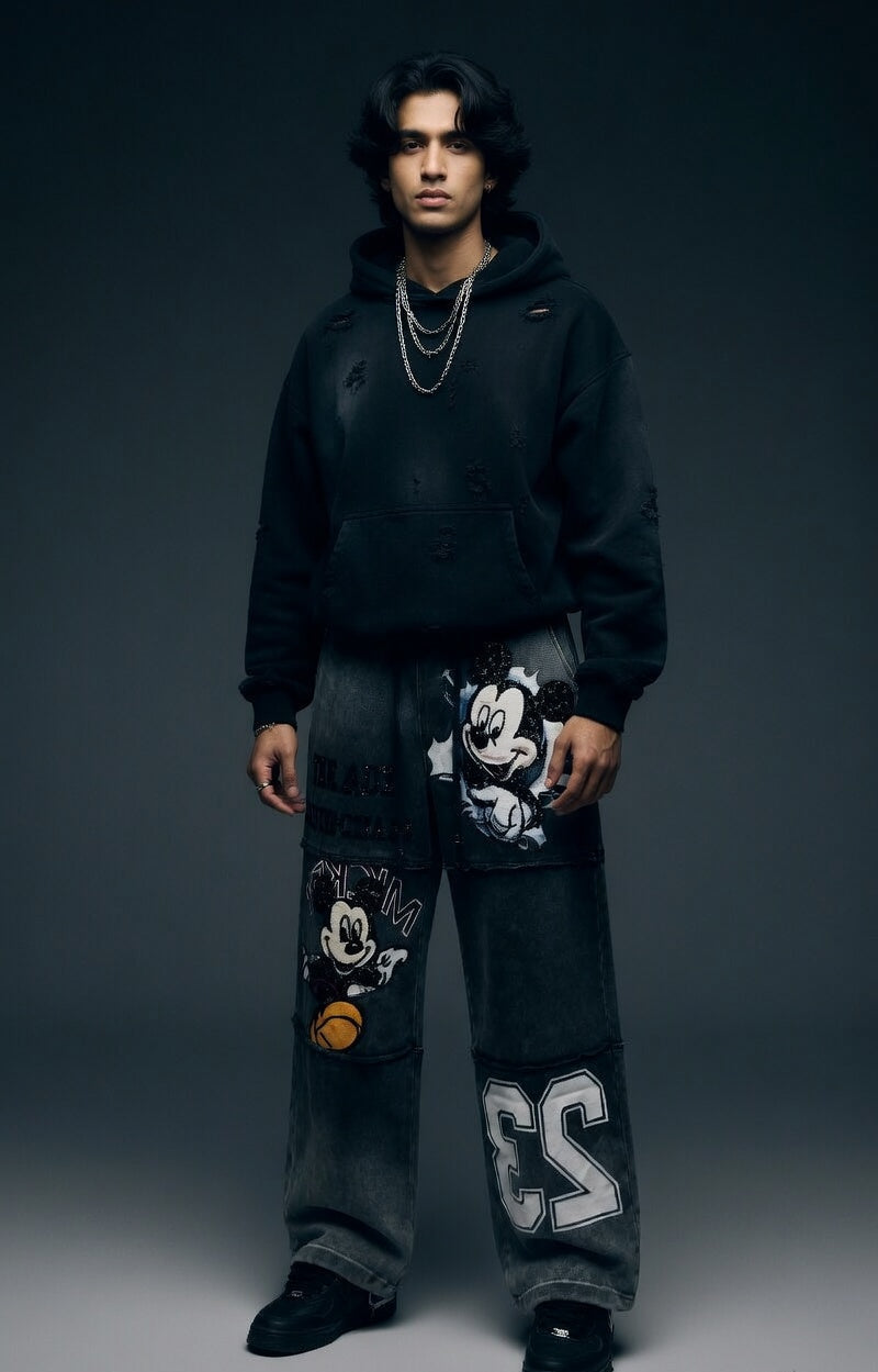 Grey Tapered Lowers — Soft Breathable Fit — view 2