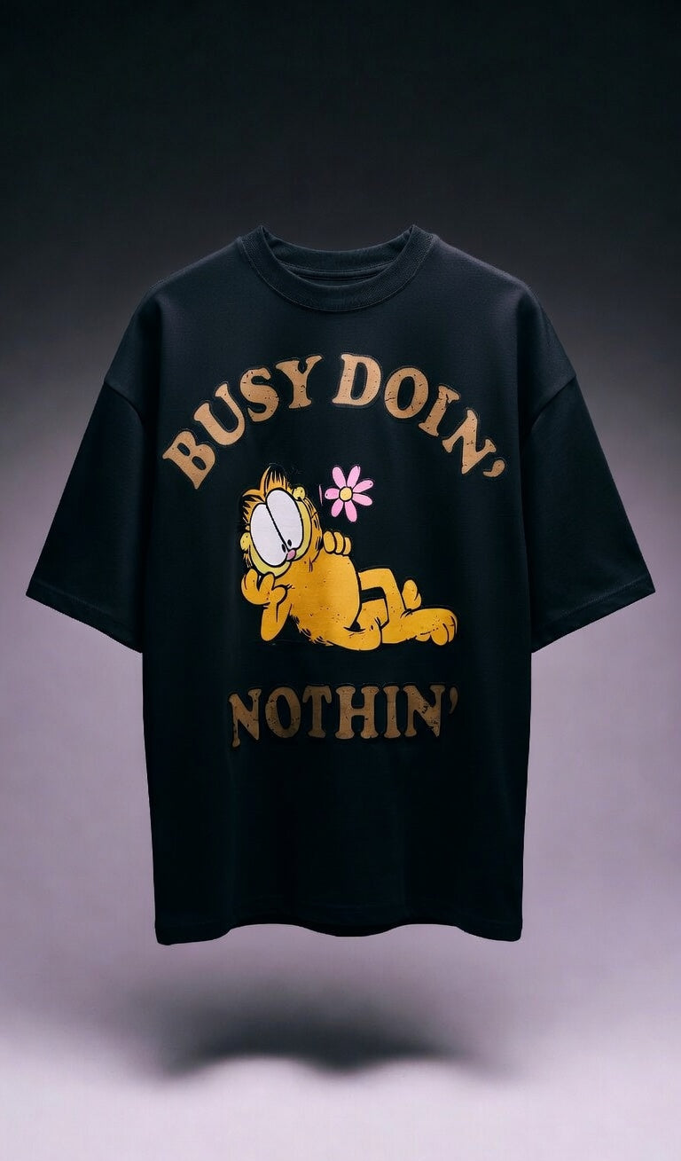 Busy Doin Nothing Oversized Tee — Heavyweight Cotton Fit — view 2