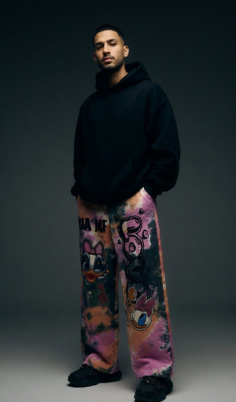 Press Star Lower — Tapered Fit Joggers in Multicolor — view 6